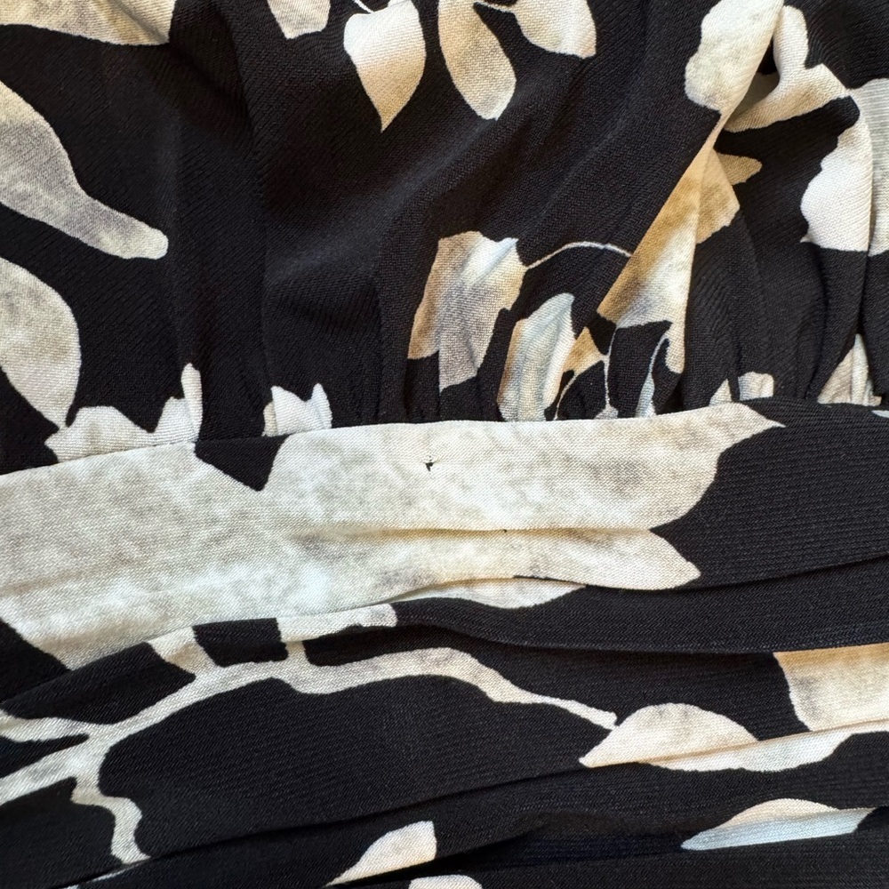 Evan Picone Women’s Black/Cream/Gray Floral Halter Dress size 4 - Picture 14 of 15